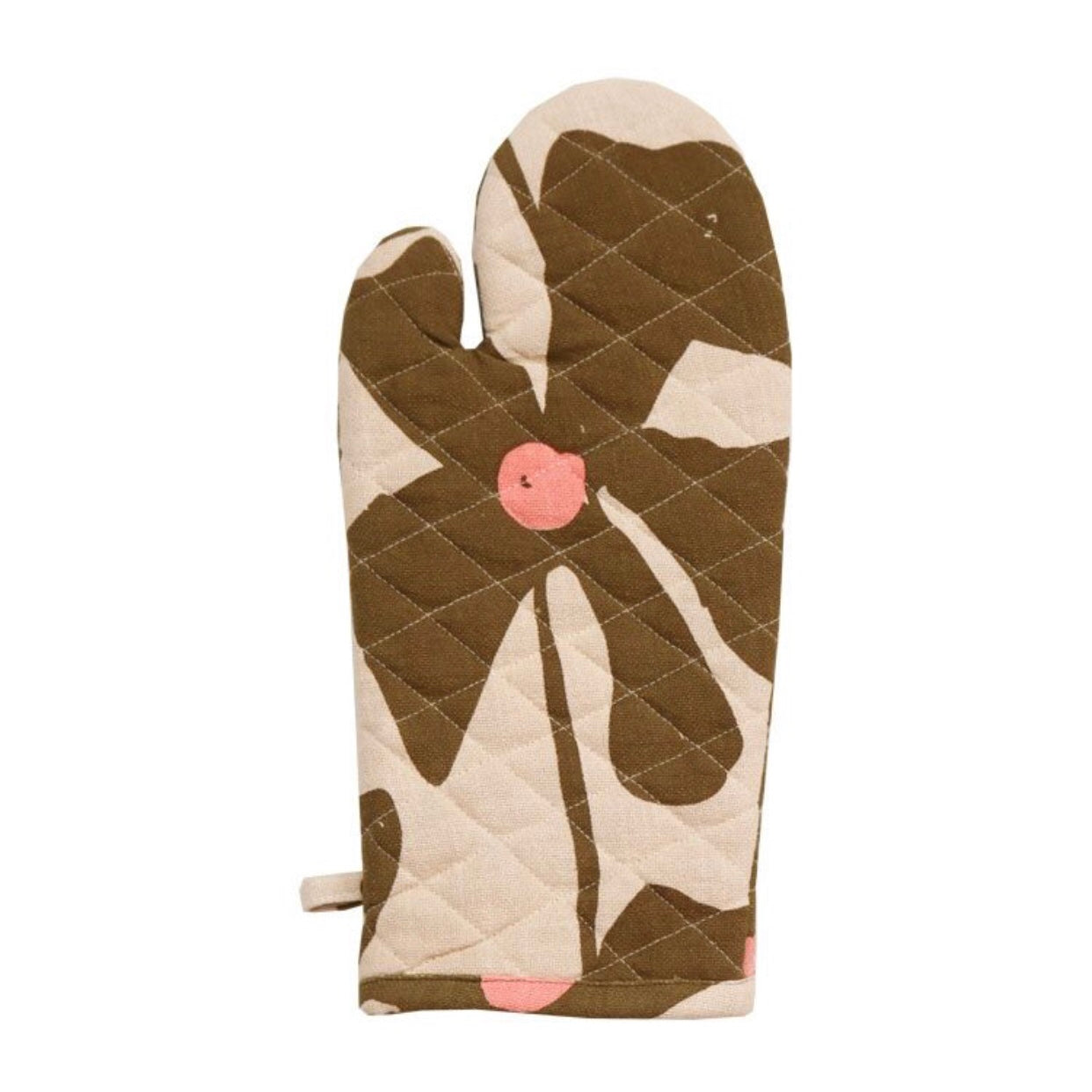 Oven Mitt - Olive Poppy