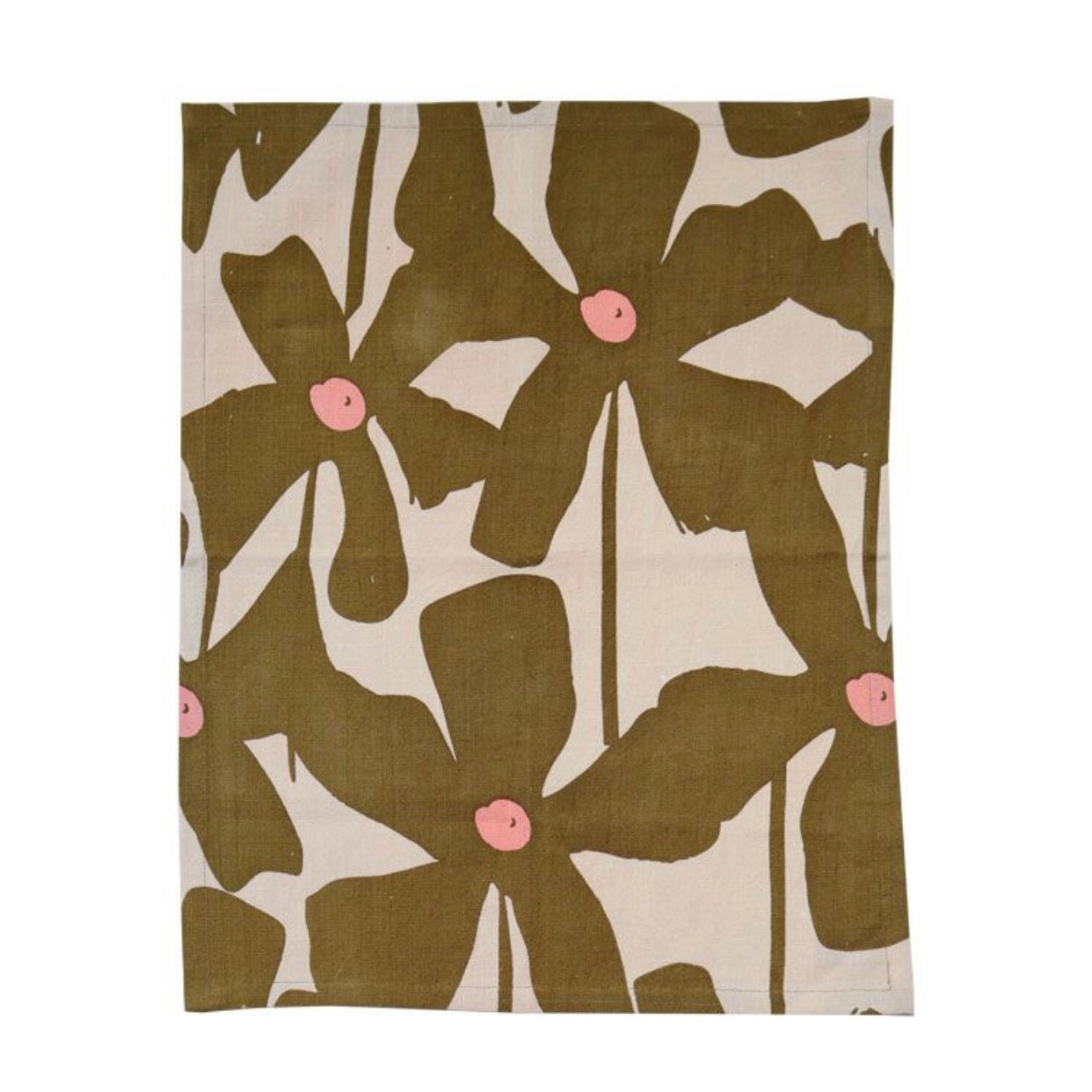 Tea Towel - Olive Poppy