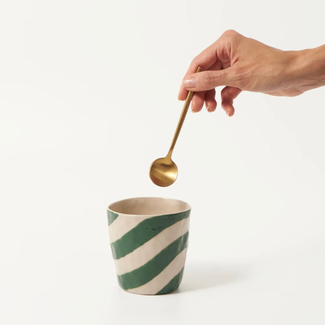 Cabana Stripe Cup Green