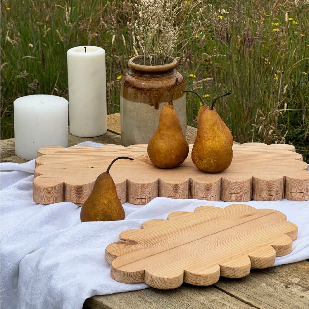 Oval Scallop Serving Board