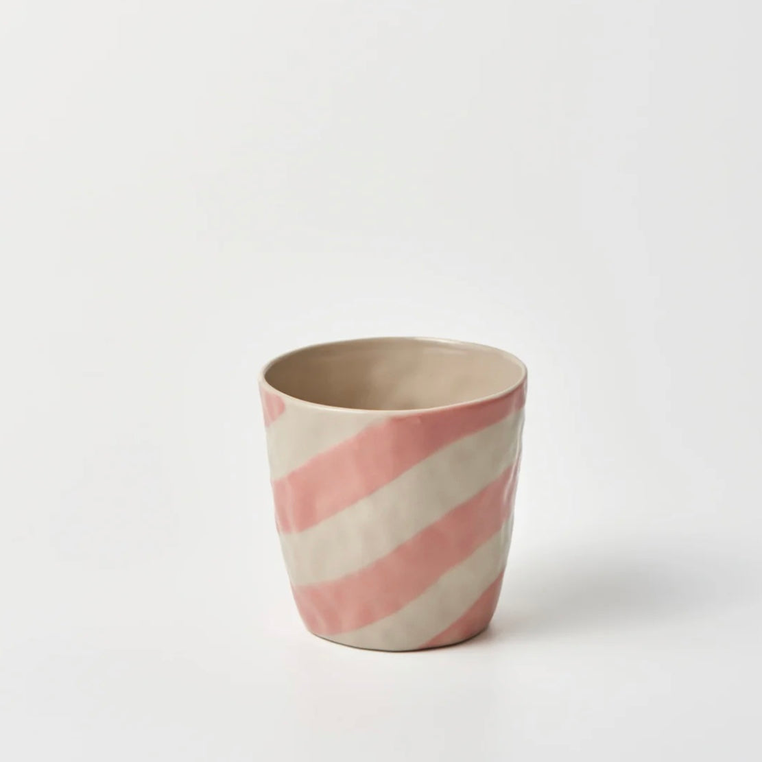 Cabana Stripe Cup Pink