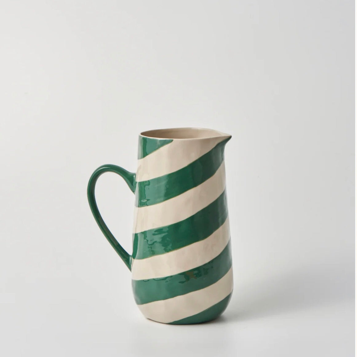 Cabana Stripe Jug Green