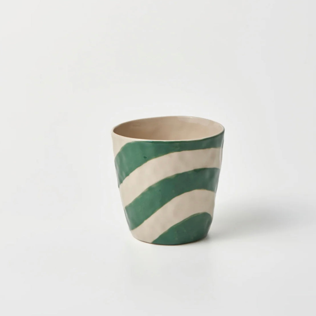 Cabana Stripe Cup Green