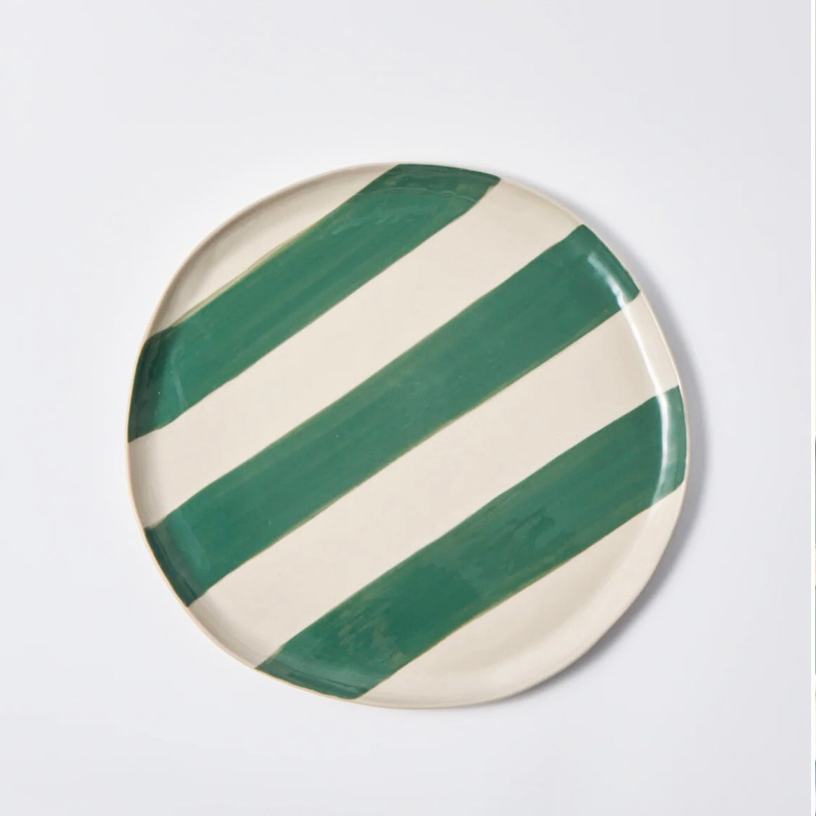 Cabana Stripe Platter Green